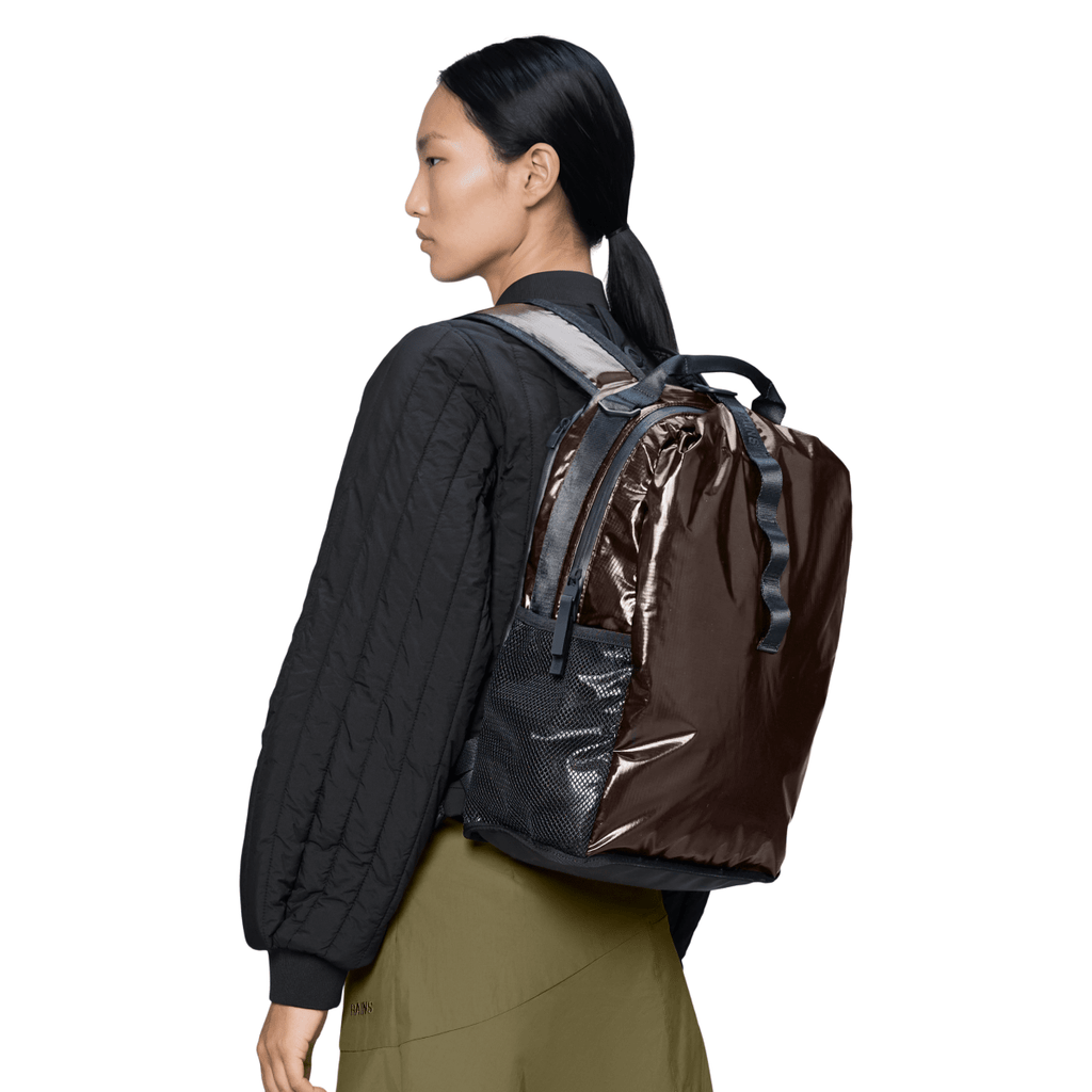 Rains Sibu Clip Front Backpack in Bark