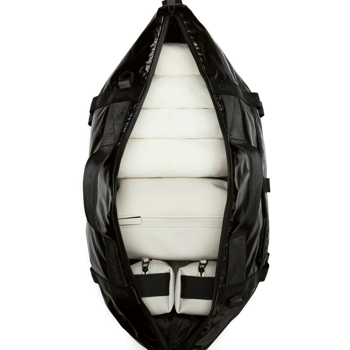 Rains Sibu Weekend Bag in Black (not sold online unlisted)