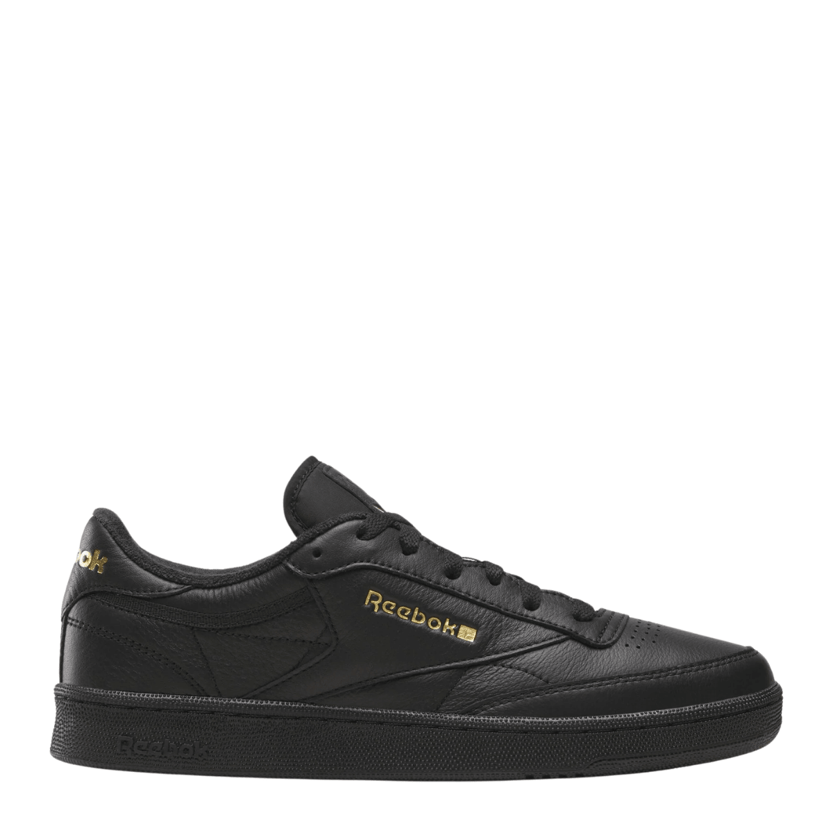 Reebok Men's Club C 85 in Black/Almost Black/Gold