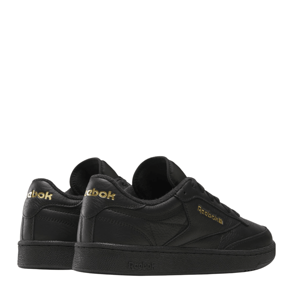 Reebok Men's Club C 85 in Black/Almost Black/Gold