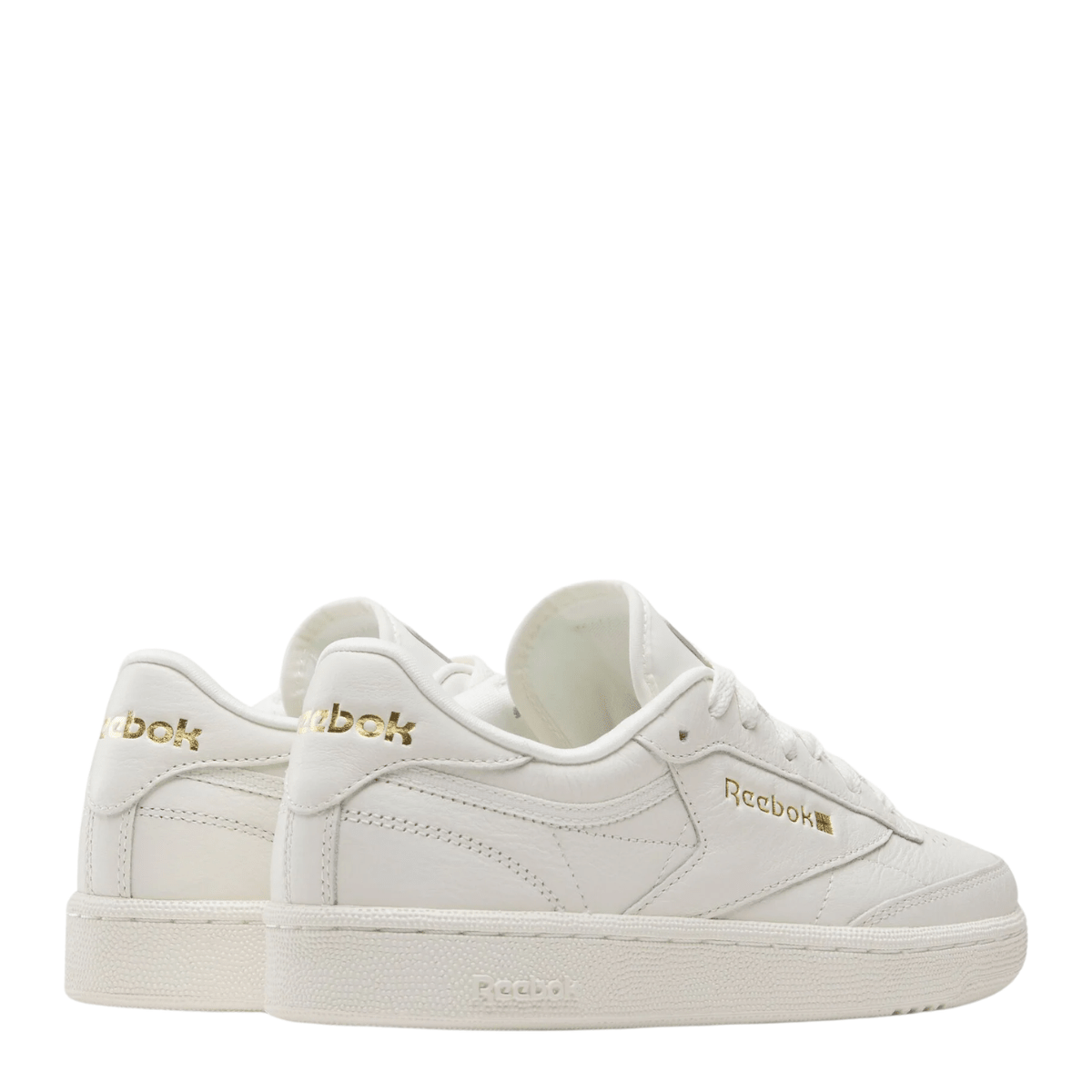 Reebok Women's Club C 85 in Chalk/Gold Metallic