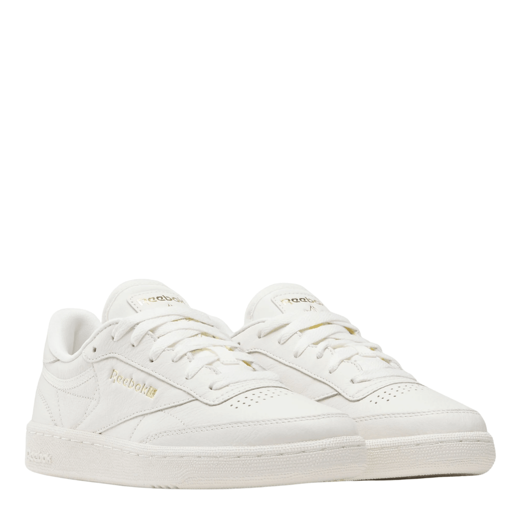 Reebok Women's Club C 85 in Chalk/Gold Metallic