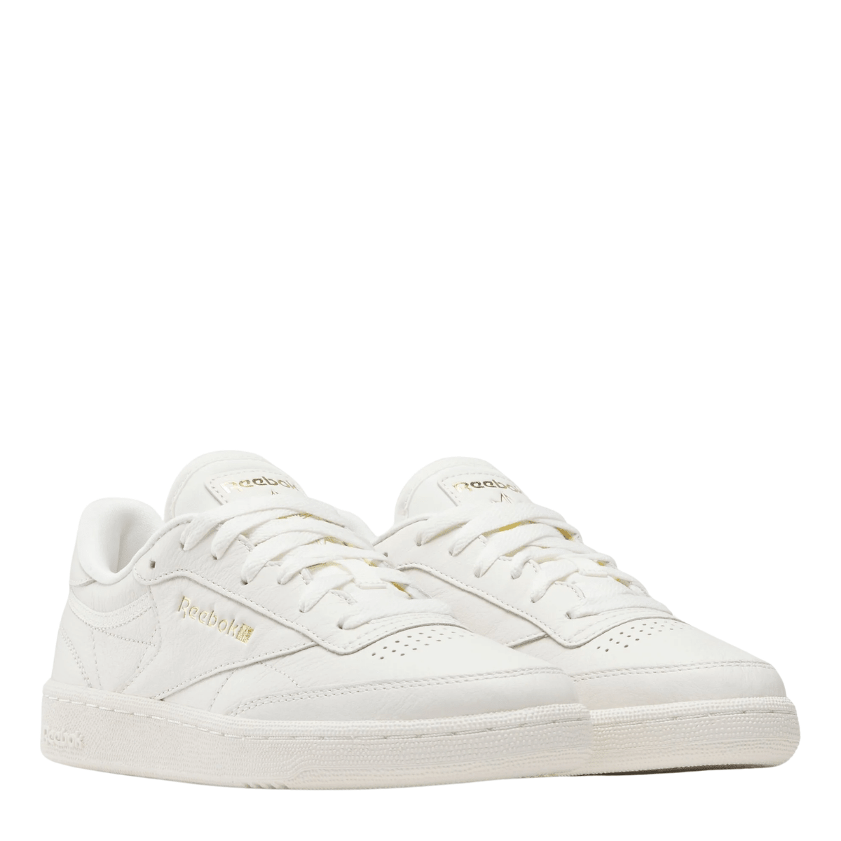 Reebok Women's Club C 85 in Chalk/Gold Metallic