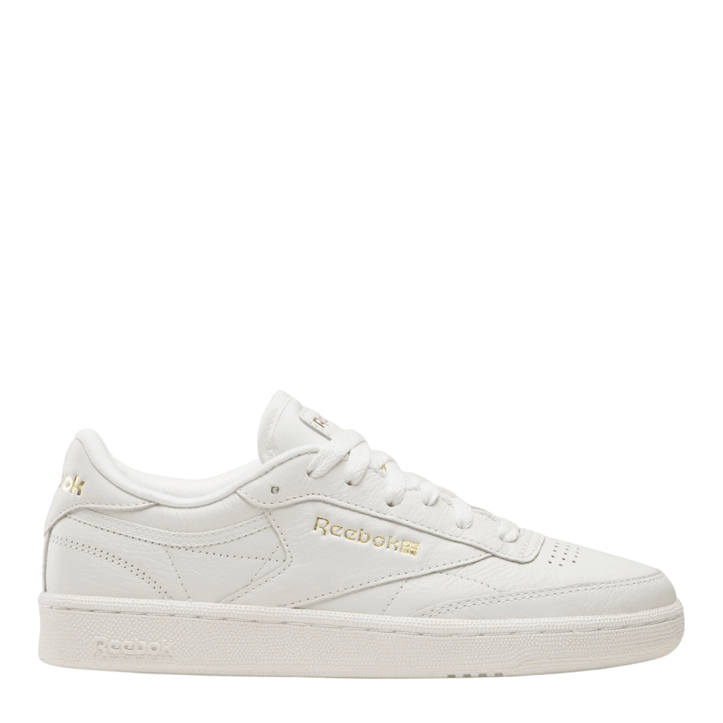 Reebok Women's Club C 85 in Chalk/Gold Metallic