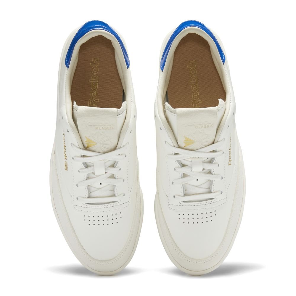 Reebok Women's Club C Clean in Chalk/Chalk/Vector Blue