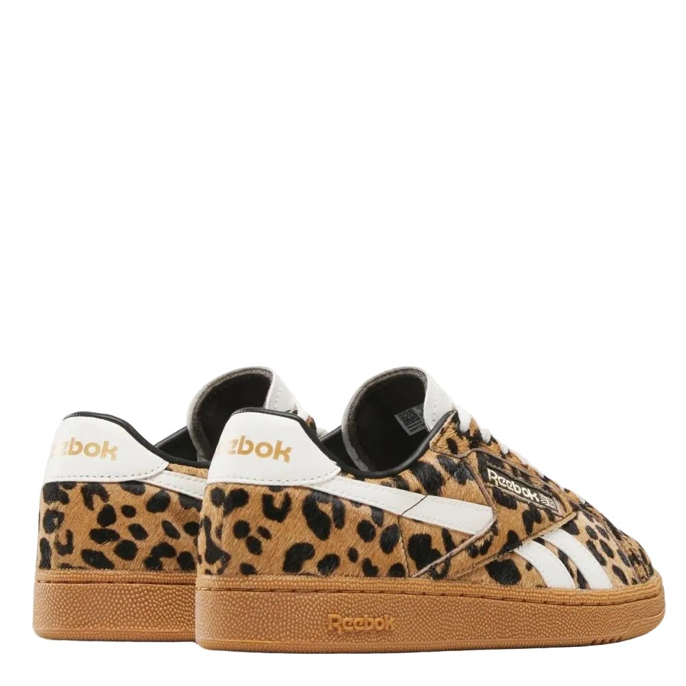 Reebok Women's Club C Grounds UK in Cheetah/Chalk