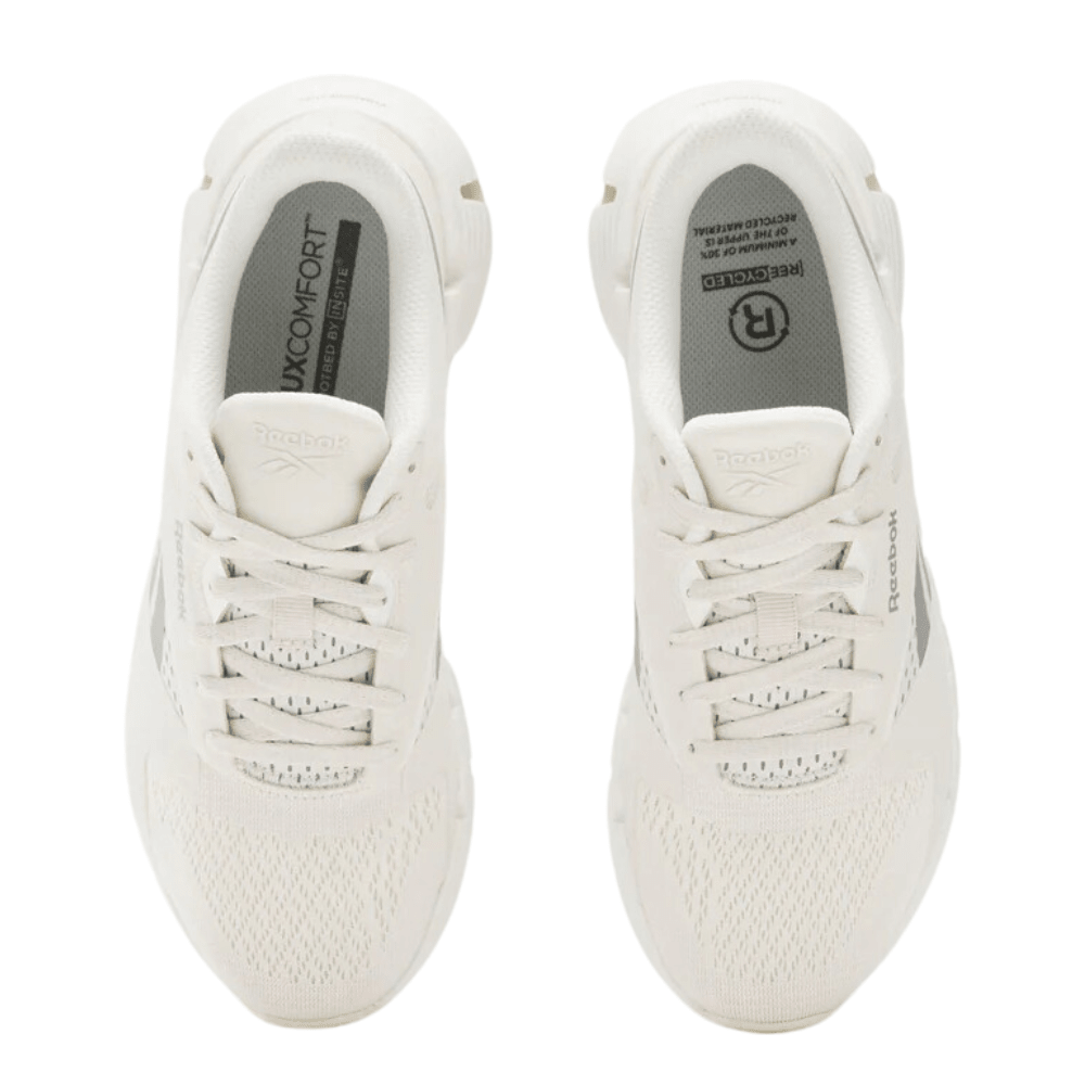Reebok Women's Zig Dynamica 5 in Alabaster/Chalk/Grey 3