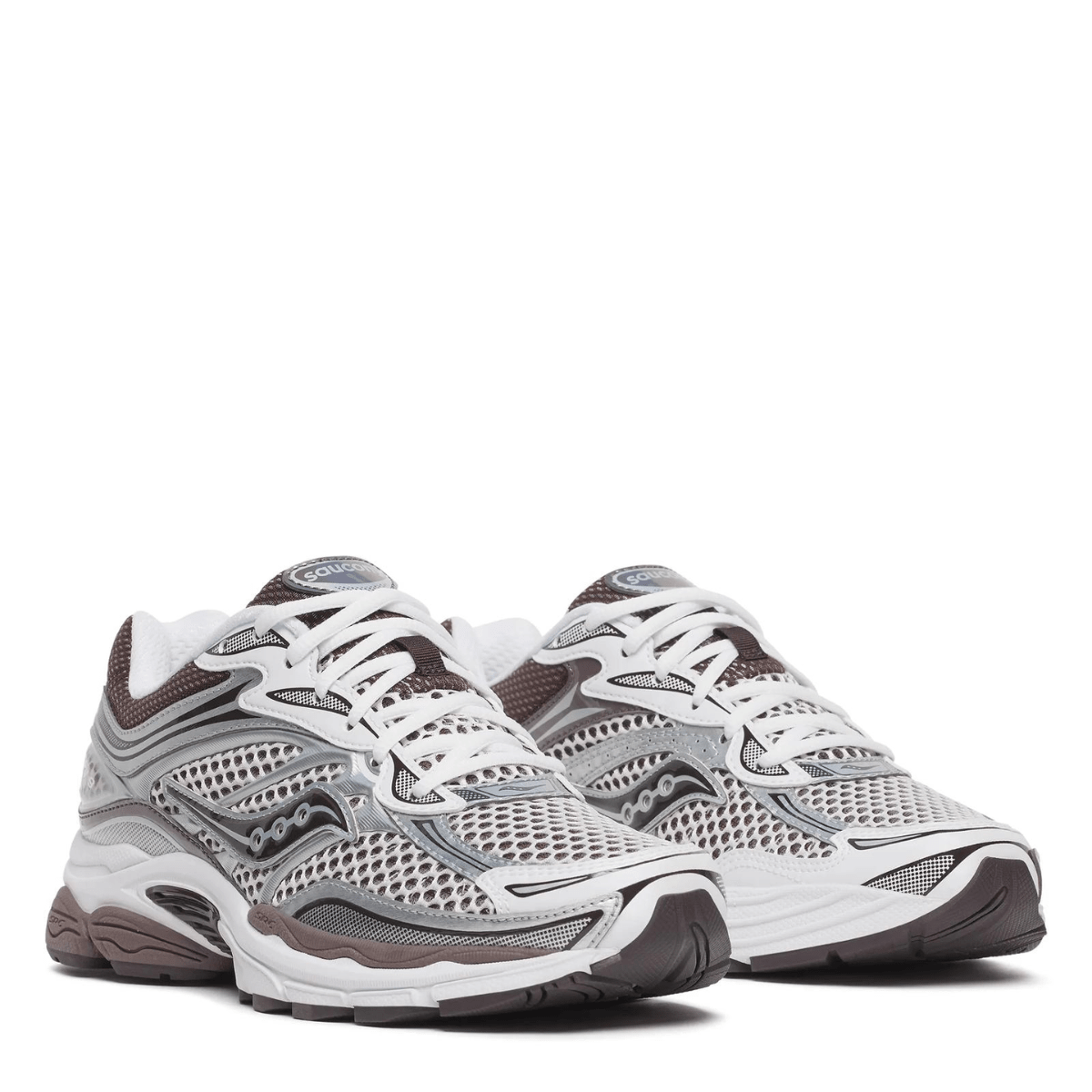 Saucony Men's ProGrid Omni 9 in White/Brown