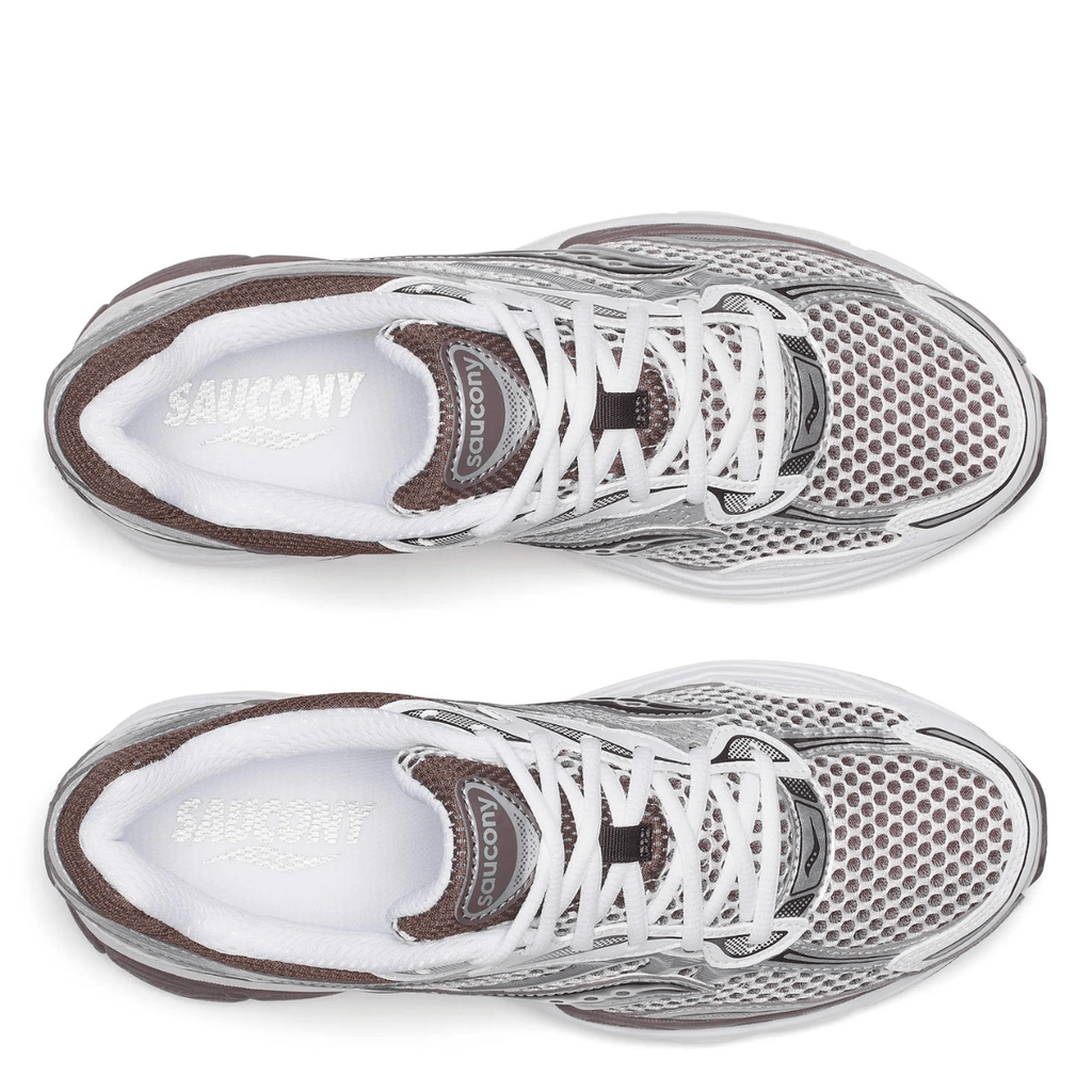 Saucony Men's ProGrid Omni 9 in White/Brown
