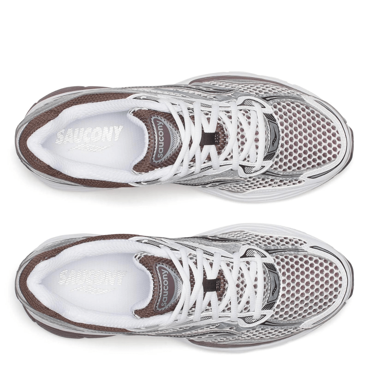 Saucony Men's ProGrid Omni 9 in White/Brown