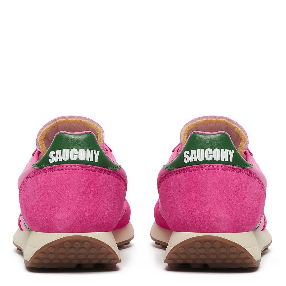 Saucony Women's Trainer 80 in Pink/Forest