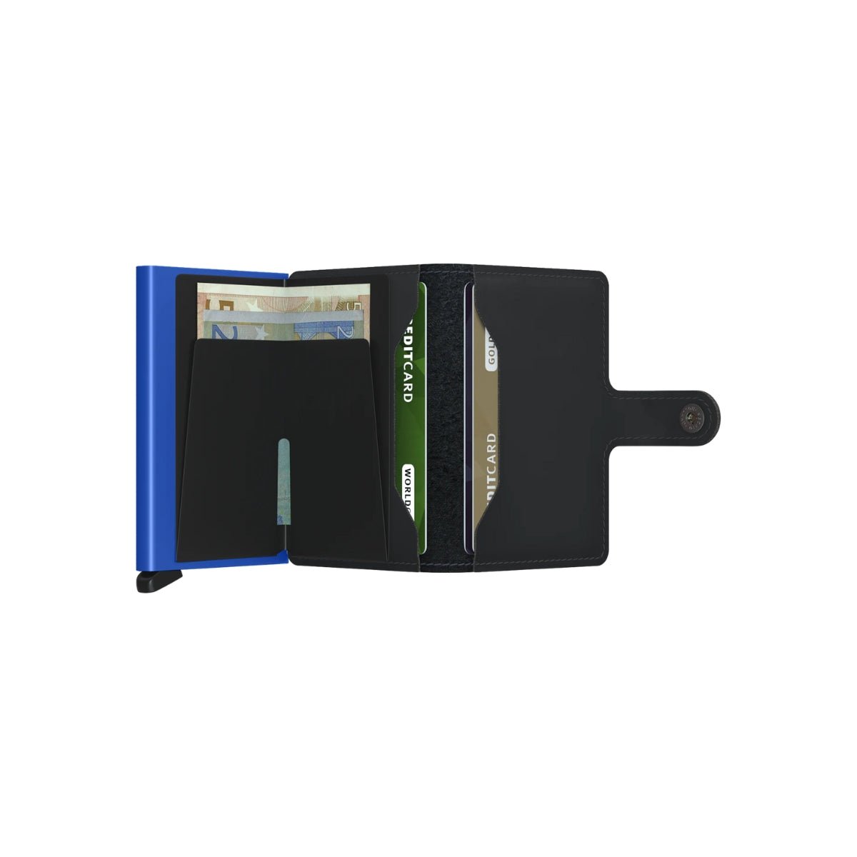 Secrid Mini Wallet Matte in Black/Blue