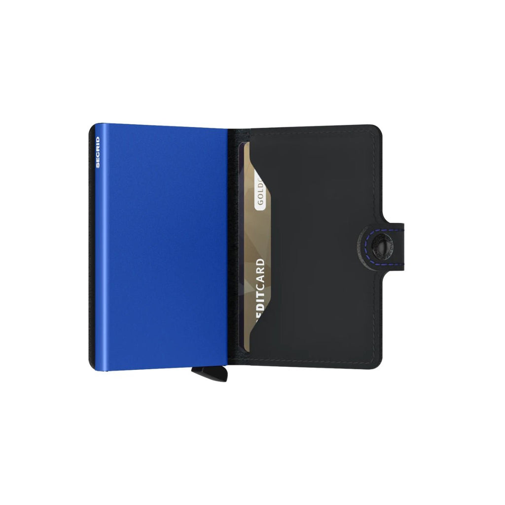 Secrid Mini Wallet Matte in Black/Blue