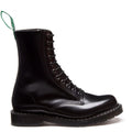 Solovair 11 Eye Derby Boot in Black Hi-Shine