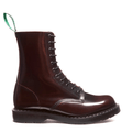 Solovair 11 Eye Derby Boot in Burgundy Rub-off