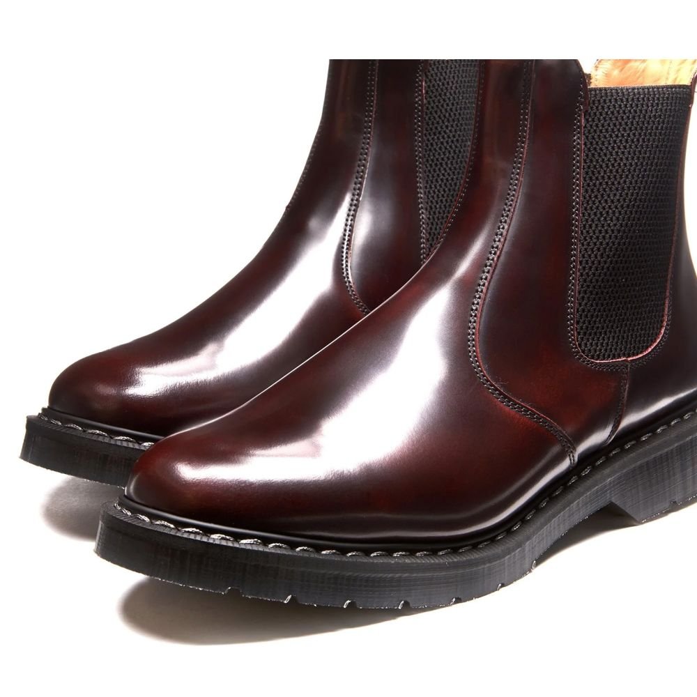 Solovair Dealer Boot in Burgundy Rub-Off