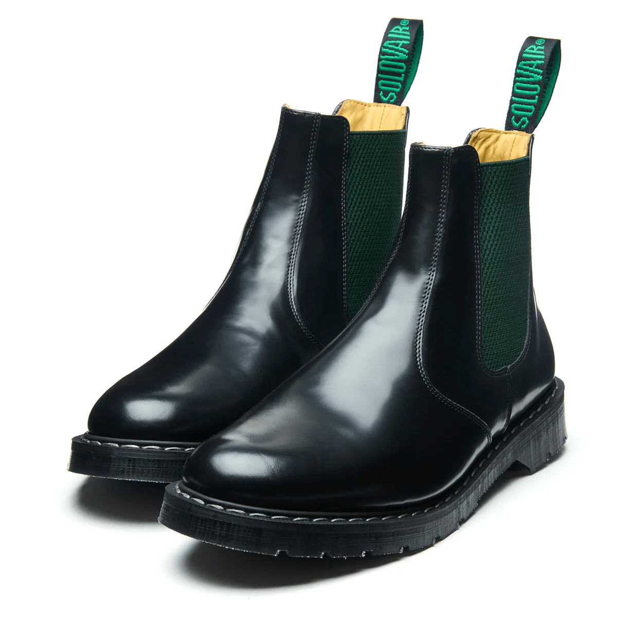 Solovair Dealer Boot in Green & Black