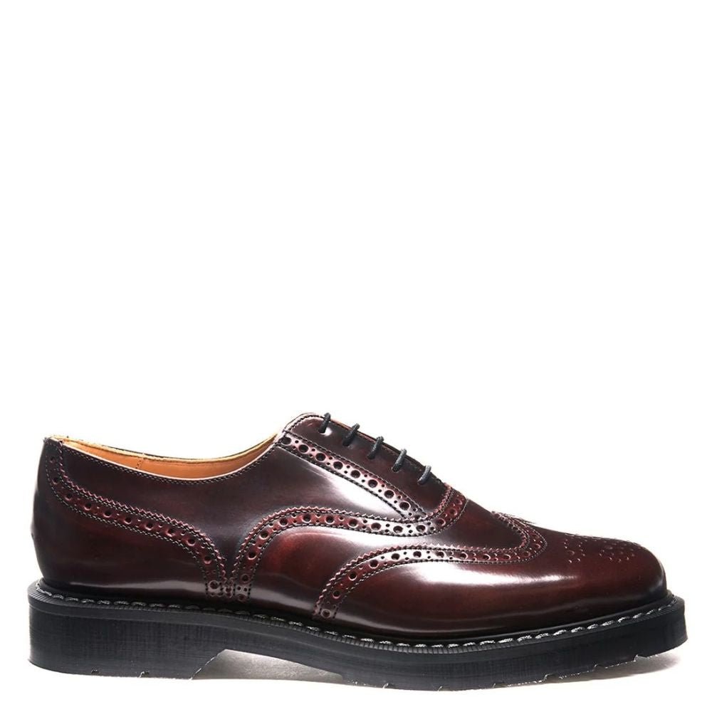 Solovair English Brogue in Burgundy Rub-Off