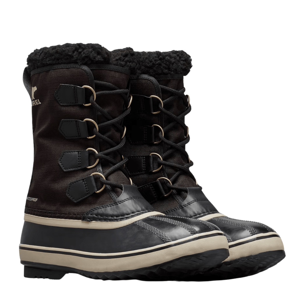 Sorel Men's 1964 Pac Nylon Waterproof Boot in Black/Ancient Fossil