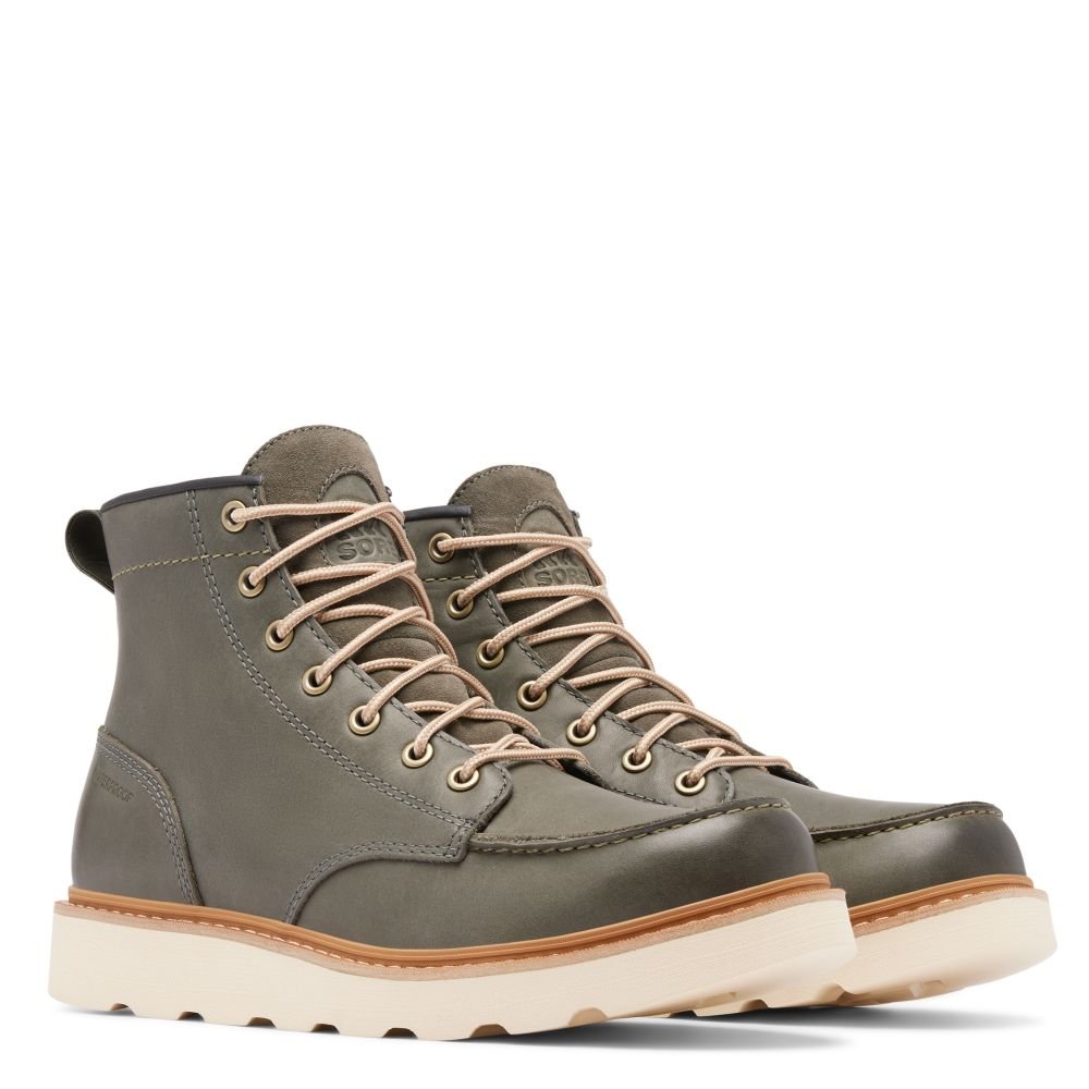 Sorel Men's Slabtown 62' Moc Waterproof Boot in Alpine Tundra/Tawny Buff
