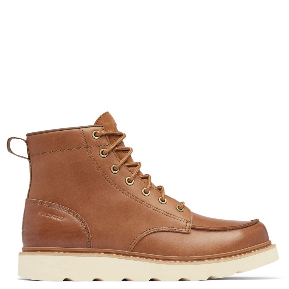 Sorel Men's Slabtown 62' Moc Waterproof Boot in Velvet Tan/Tobacco
