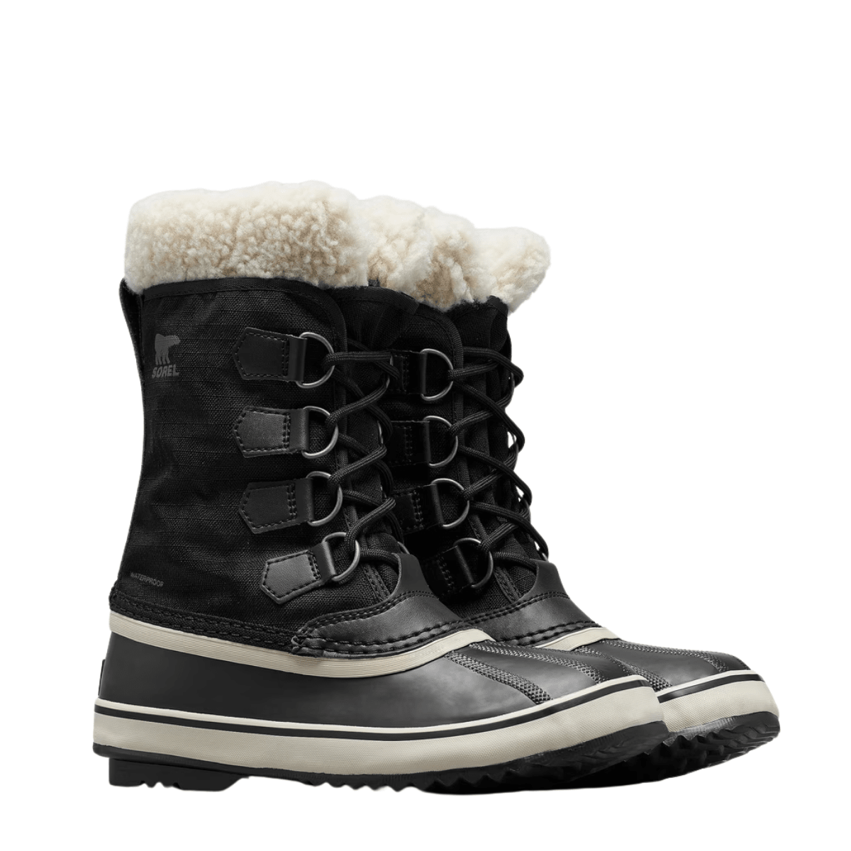 Sorel Women's Winter Carnival Waterproof Boot in Black/Stone