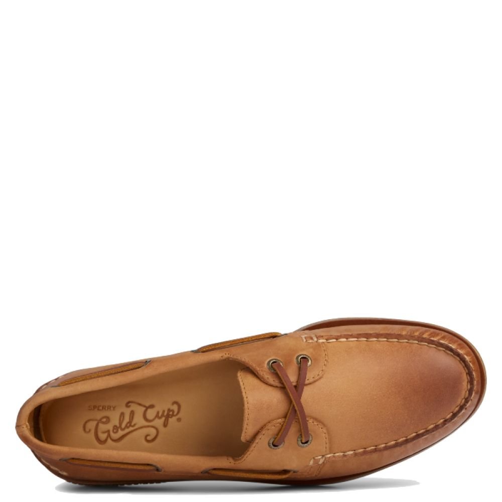 Sperry Men's Gold Cup Authentic Original 2-Eye Boat Shoe in Med Beige