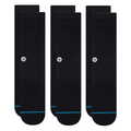 Stance Icon Crew Socks 3 Pack in Black