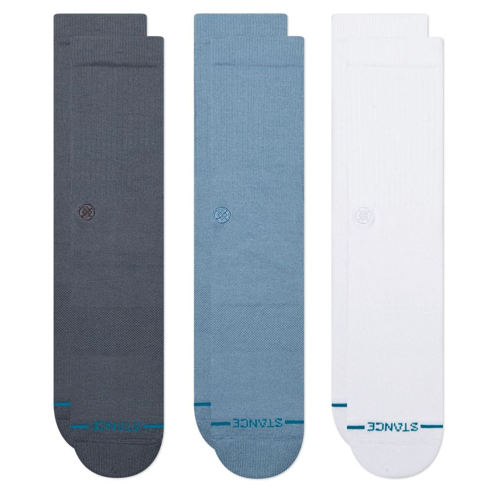 Stance Icon Crew Socks 3 Pack in Turbulence