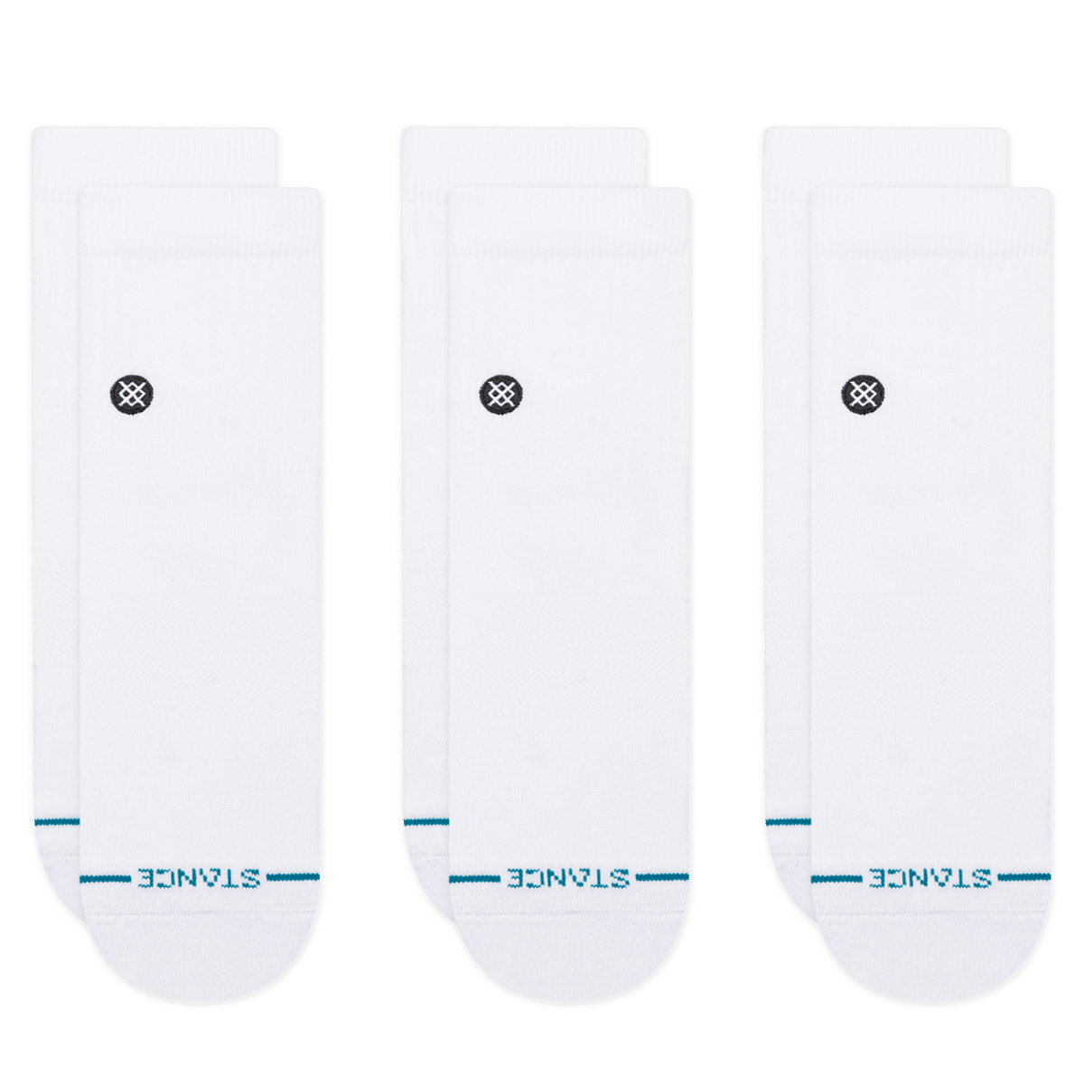 Stance Icon Quarter Socks 3 Pack in White