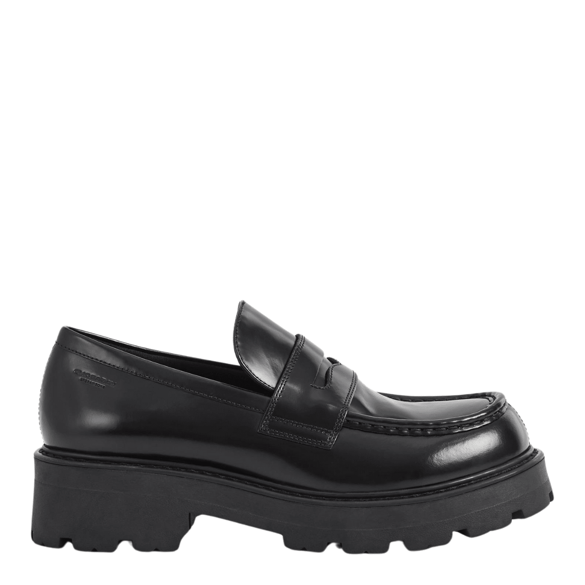 Vagabond Women's Cosmo 2.0 Loafers in Black Polished Leather