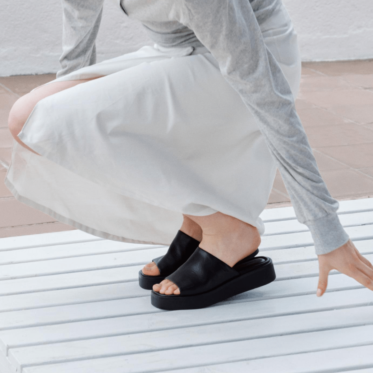 Vagabond Women's Danya Flatform Sandals in Black Leather
